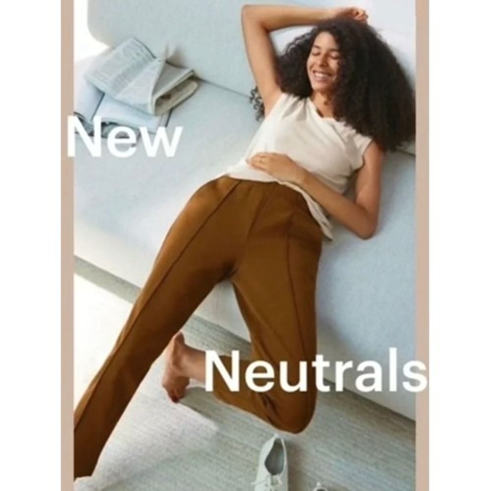Everlane The Dream Pant Golden Brown Tapered Ankle Pocket Trouser Womens Small